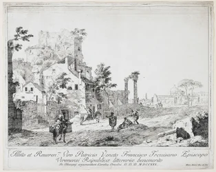 Route par un village de campagne, 1730